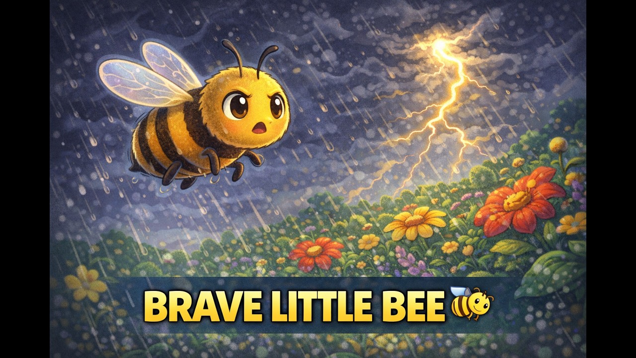 The Brave Little Bee 🐝 | Courage & Hard Work Story for Kids | Moral Story