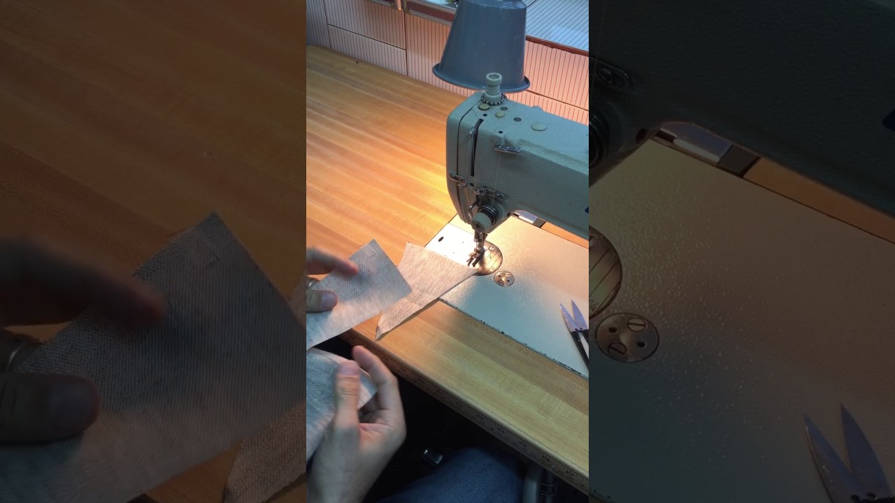 SEW A TRIANGULAR GUSSET THE EASY WAY: Use a sewing machine to stitch this gusset without tears.