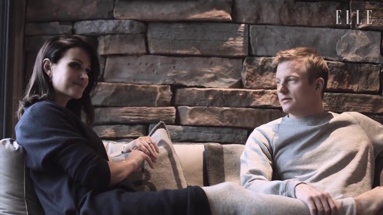 Kimi R&auml;ikk&ouml;nen at home with Robin and Minttu