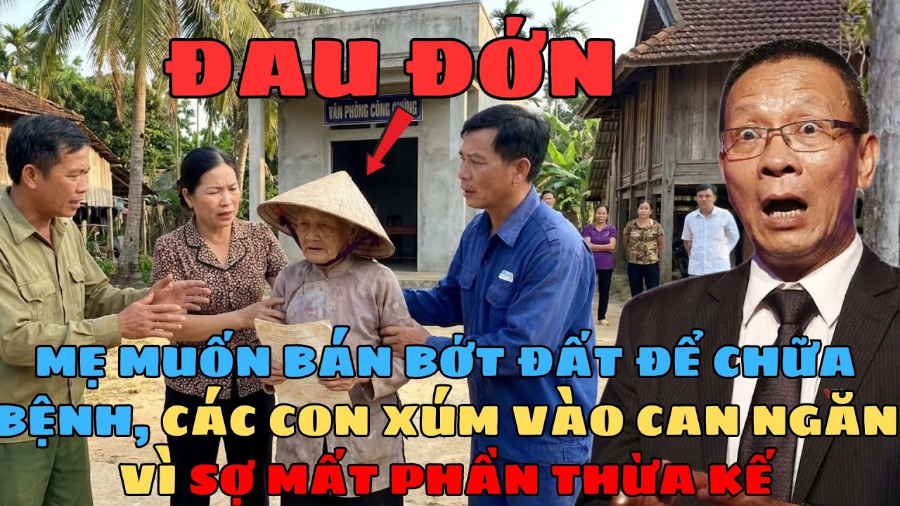 Mẹ muốn bán bớt đất để chữa bệnh, các con xúm vào can ngăn vì sợ mất phần thừa kế