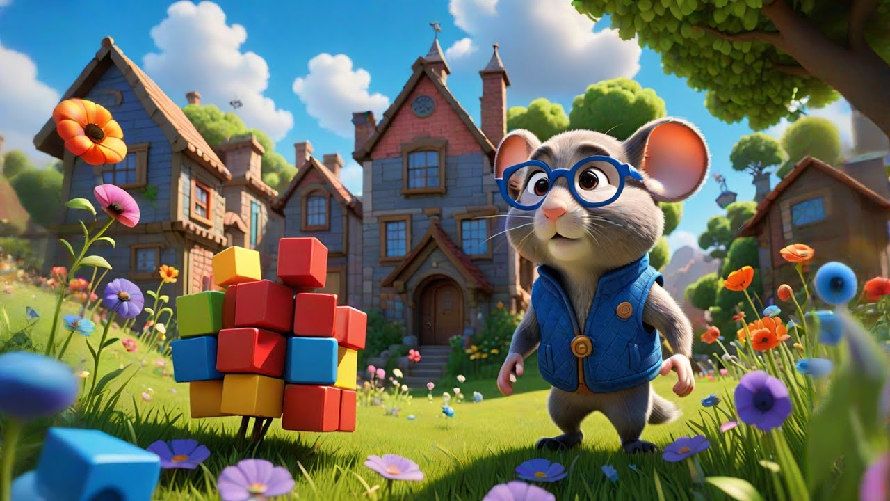 Two Little Mice Build a House | Cute Nursery Rhyme for Kids | Baby Songs and Preschool Learning