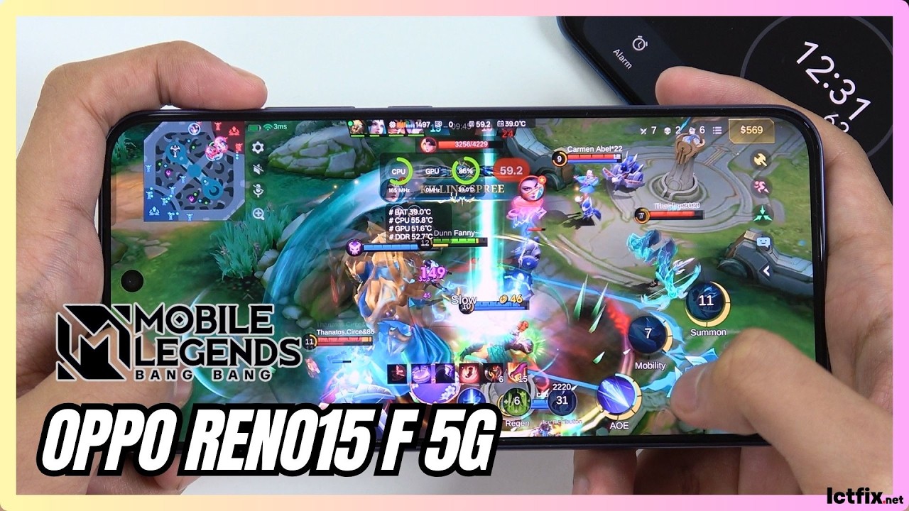 OPPO Reno15 F 5G Mobile Legends Gaming Test | Snapdragon 6 Gen 1, 120Hz AMOLED MLBB FPS Test