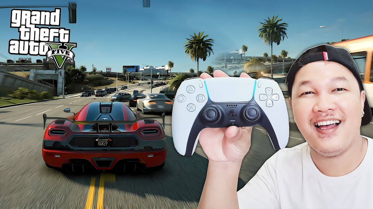 ខ្ញុំលេងGTA 5ជាមួយដៃហ្កេមរបស់PS5 🔥!