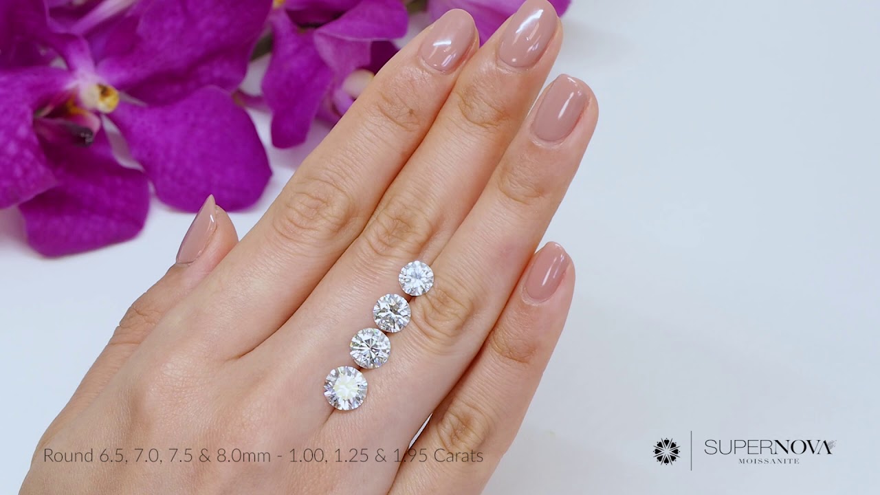 SUPERNOVA Moissanite Round 6.5mm, 7.0mm, 7.5mm & 8.0mm