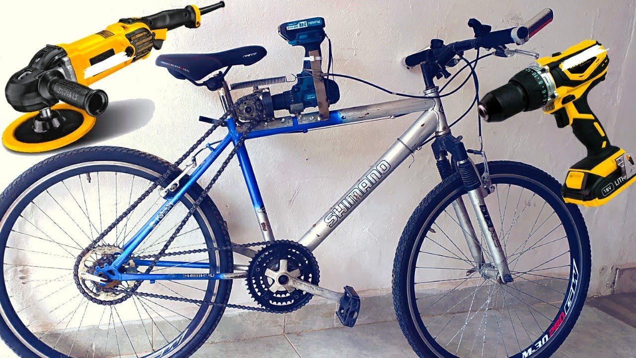 BICICLETA ELECTRICA CASERA - RECICLANDO VIEJAS HERRAMIENTAS