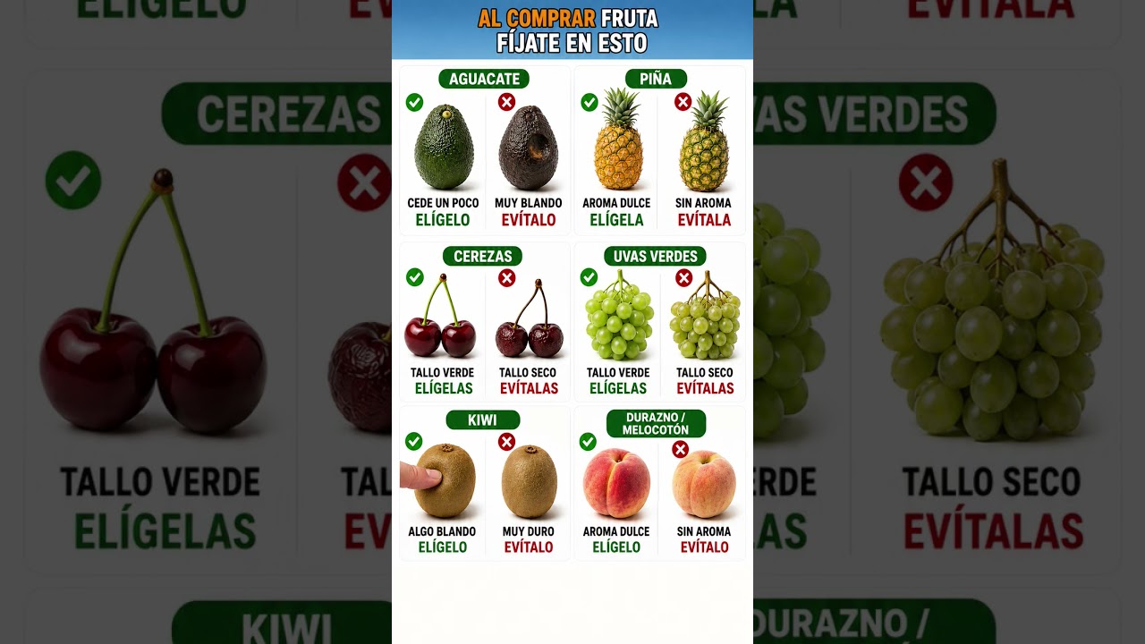 &iexcl;No compres fruta sin fijarte en estos detalles!  #Frutas #FrutaFresca #ConsejosDeCompra #Aguacate