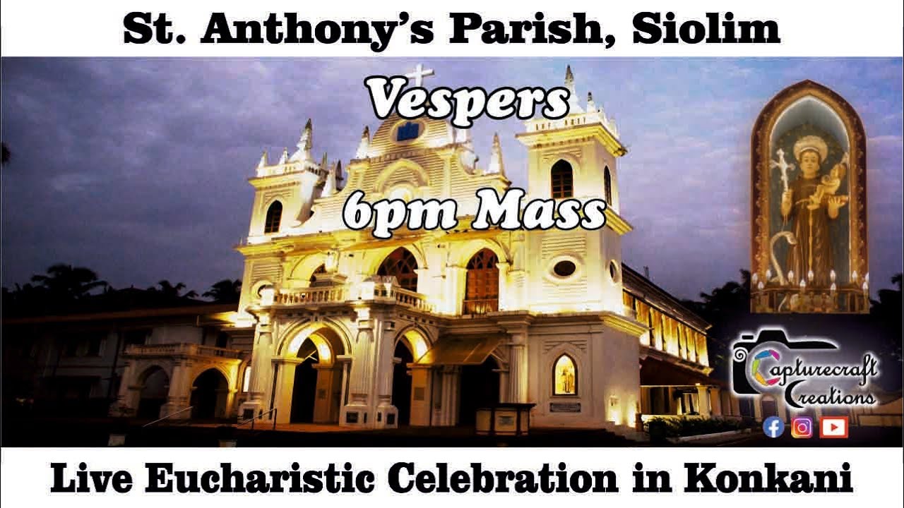 Vespers of St Anthony | Konkani Mass Live at 6pm, 14th June 2025 | St Anthony's Church Siolim