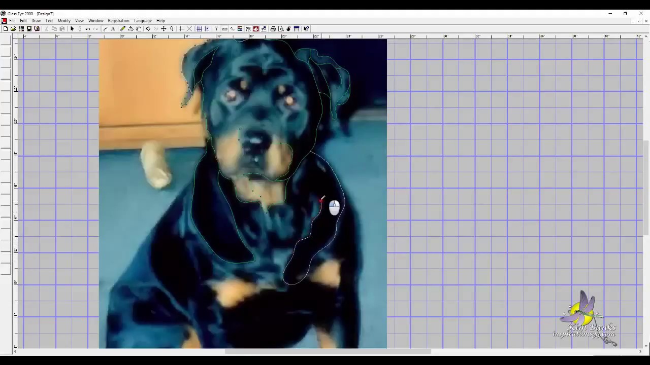 GlassEye 2000 for beginners: Drawing a detailed patern from a photo