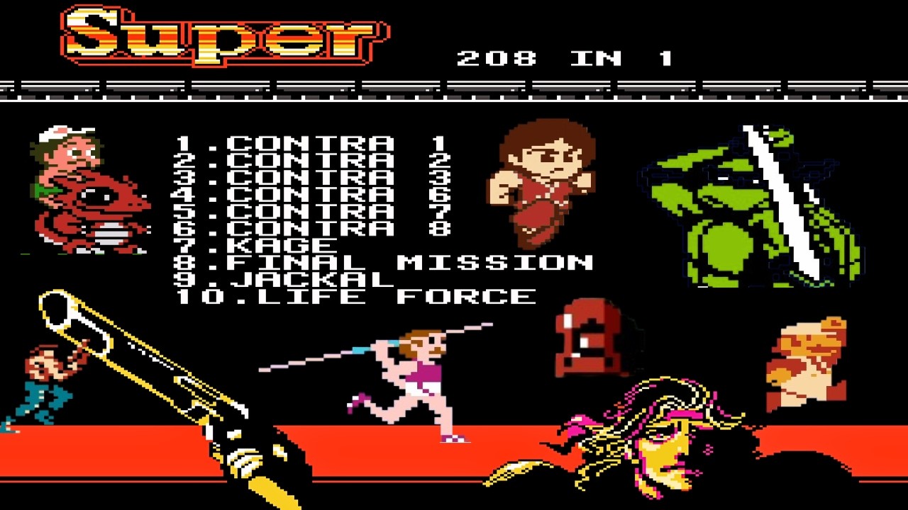 NES 208 in 1 Super Games : Hidden Gems & Best Classics!