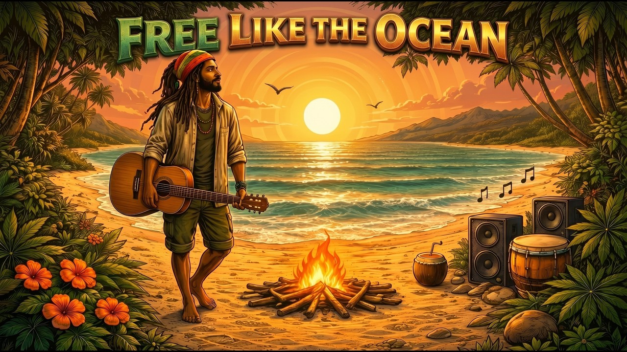 Free Like the Ocean 🌊 | Chill Reggae Song for Relaxing & Freedom