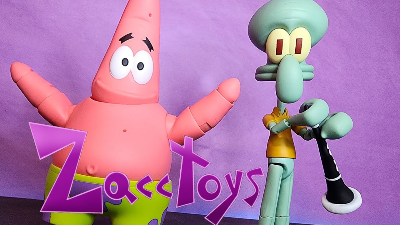 Super7 Ultimites SpongeBob SquarePants Squidward and Patrick Action Figure Review!