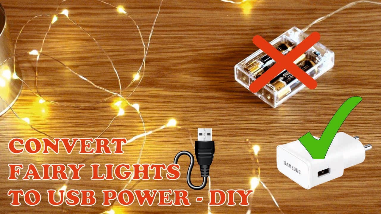 How To Convert Fairy Lights To USB Power