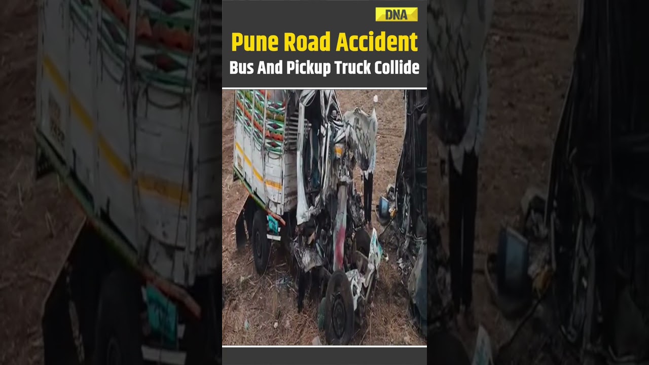 Pune Road Accident: Bus Collides With Pickup Truck, Casualties Reported #shorts