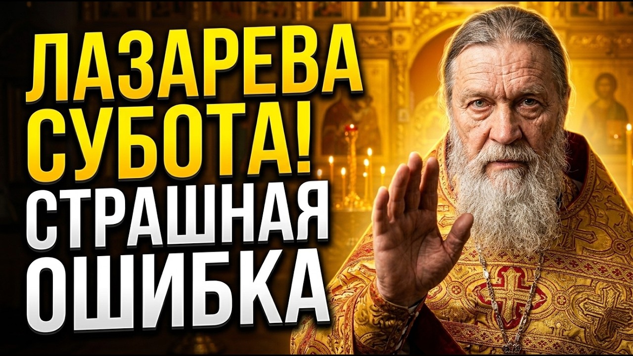 Lazarus Saturday: Don't you dare do that on this day! The priest warns.