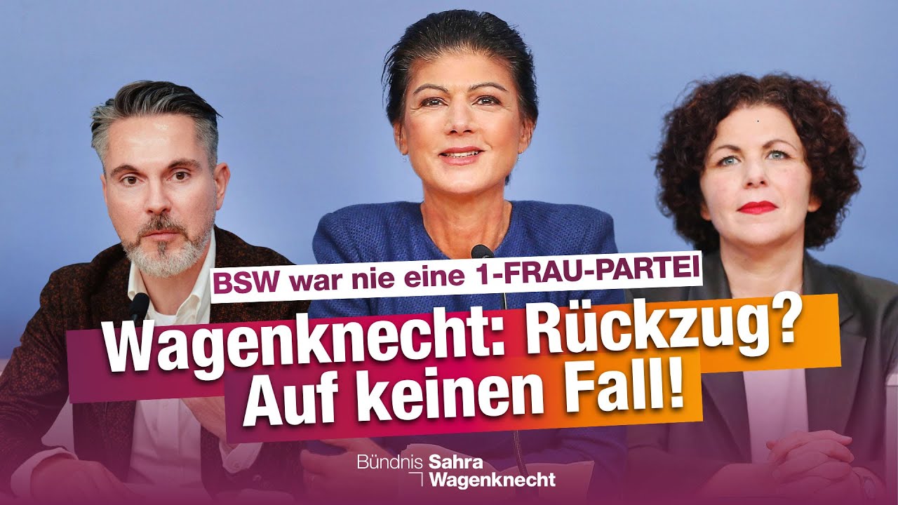 Sahra Wagenknecht erklärt ihre neue Rolle im BSW | De Masi & Mohamed Ali kandidieren für Vorsitz