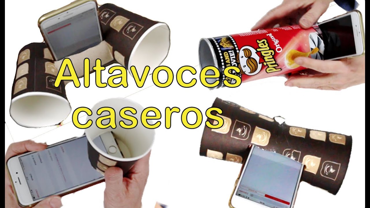 Amplificador casero o altavoz, para el móvil o para el celular. Accesorios