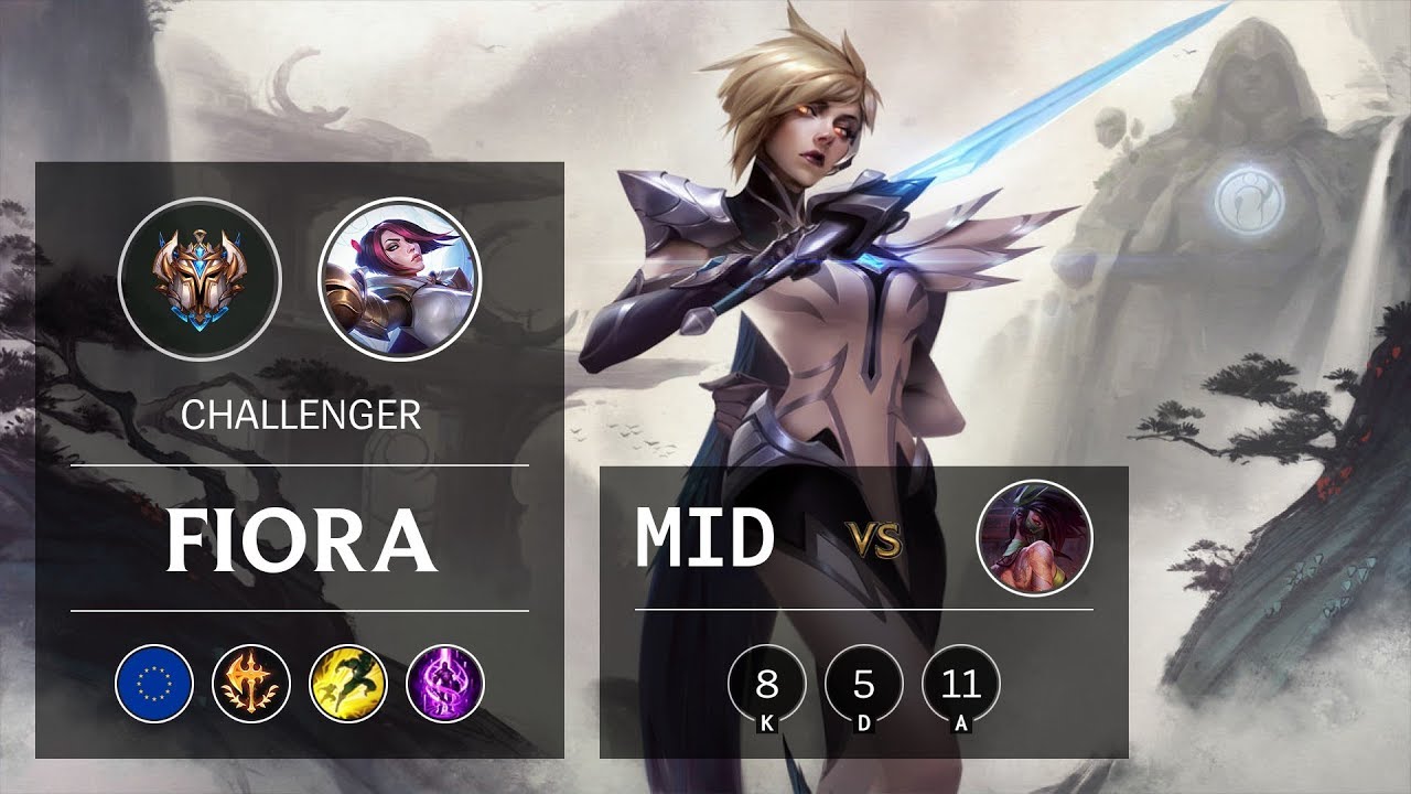 Fiora Mid vs Akali - EUW Challenger Patch 9.23