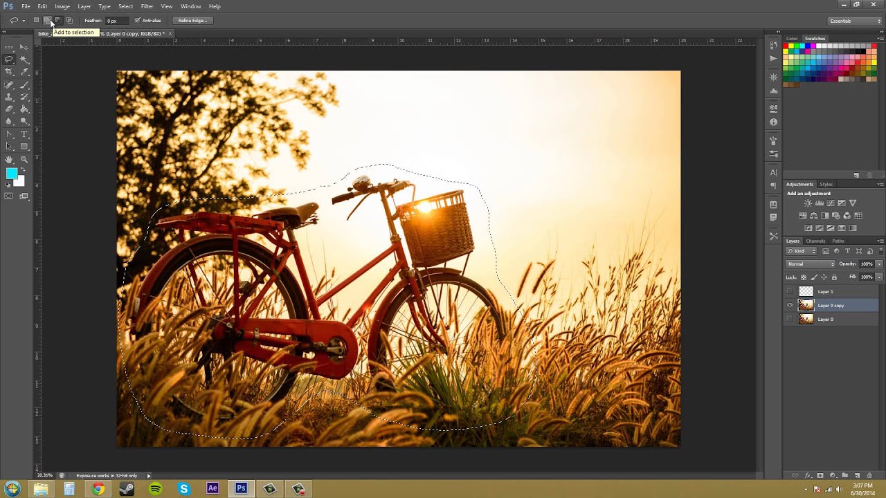 Photoshop CS6 Tutorial - 33 - Lasso Tool