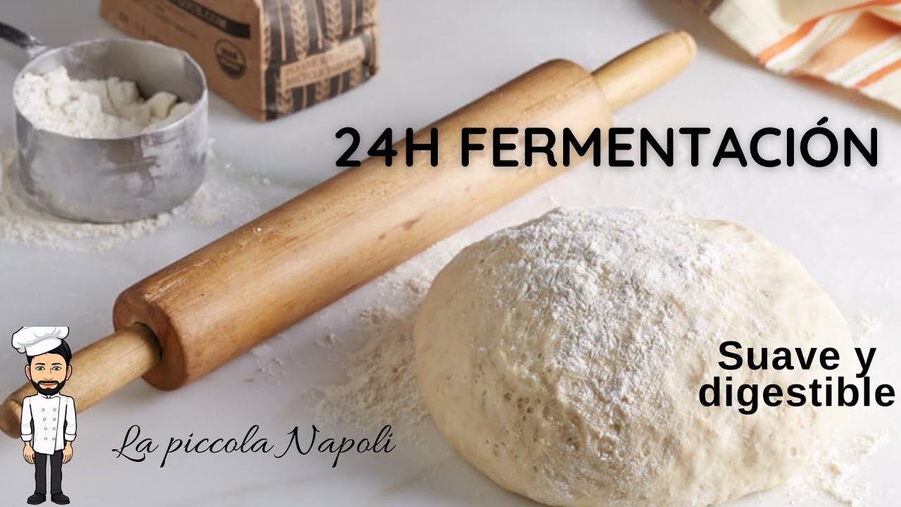 🇮🇹Masa casera para pizza 24h fermentación! 🍕