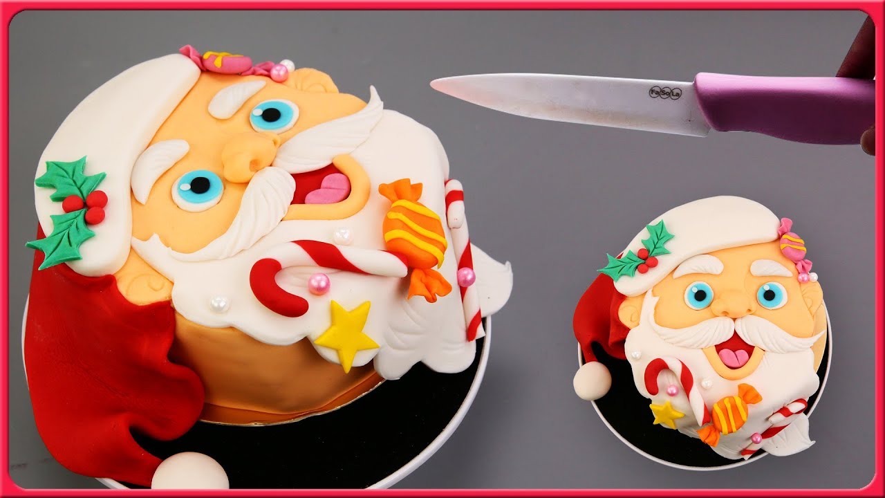 How to Make a Christmas Cake | Santa Clause Cake | Cake Recipes | Cake Decoration | Cake Ideas