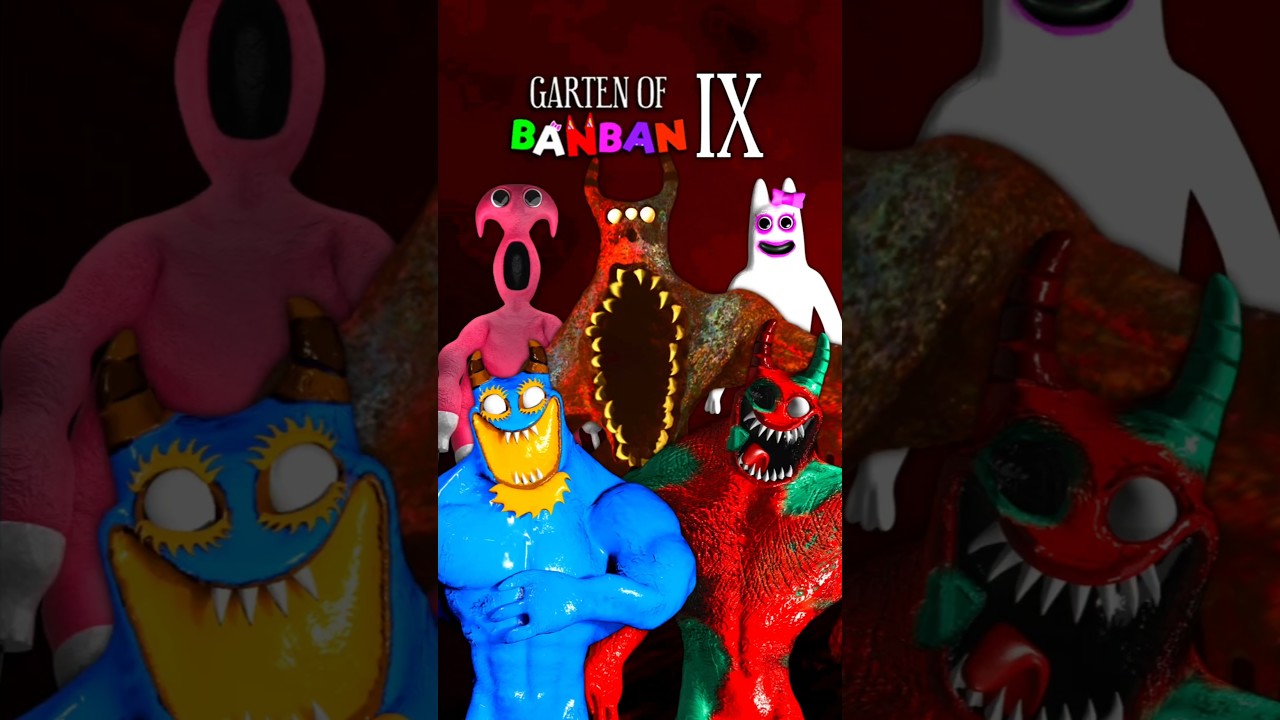 Garten of Banban 9 - Before and After the Fusion 😃 New Character #shorts #shortvideo #gartenofbanban