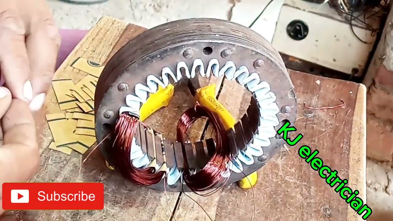 1inch 32 slot washing machine motor winding formula and complete winding method part 1 Hindi in Urdu