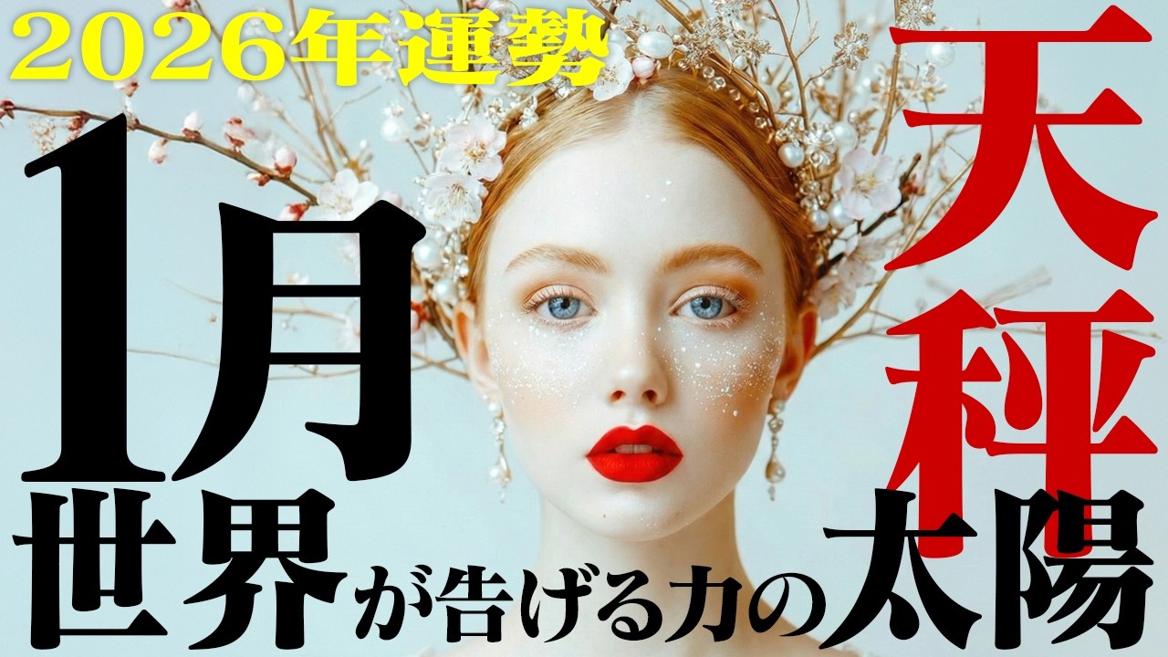 【てんびん座2026年1月前半】遂にあなたの時代が来る！古い考えを一掃し、新しい価値観で世界を再構築する【癒しの眠れる占い】