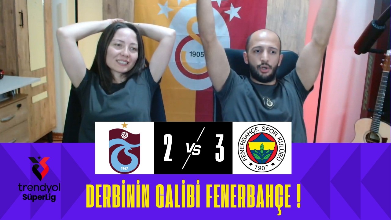 TRABZONSPOR 2-3 FENERBAHÇE MAÇ TEPKİ VİDEOSU🔥FENERBAHÇE DERBİ KAYBETMİYOR !