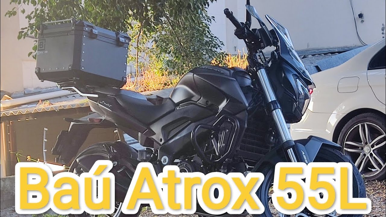 Instalação e apresentação baú Atrox 55L (BajajDominar400)