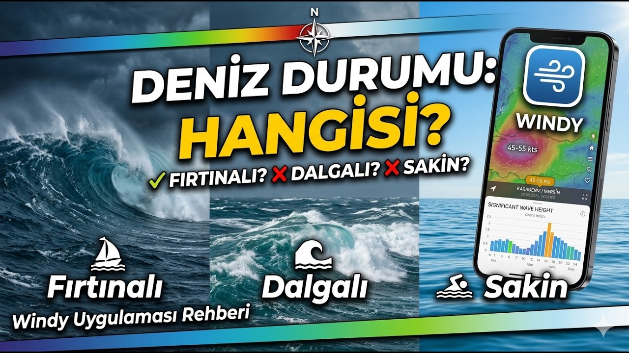 Windy Nasıl Kullanılır ? Havanın Rüzgarın ve Dalganın Kıyıdan Olta Balıkçılığına Etkisi Nedir ?