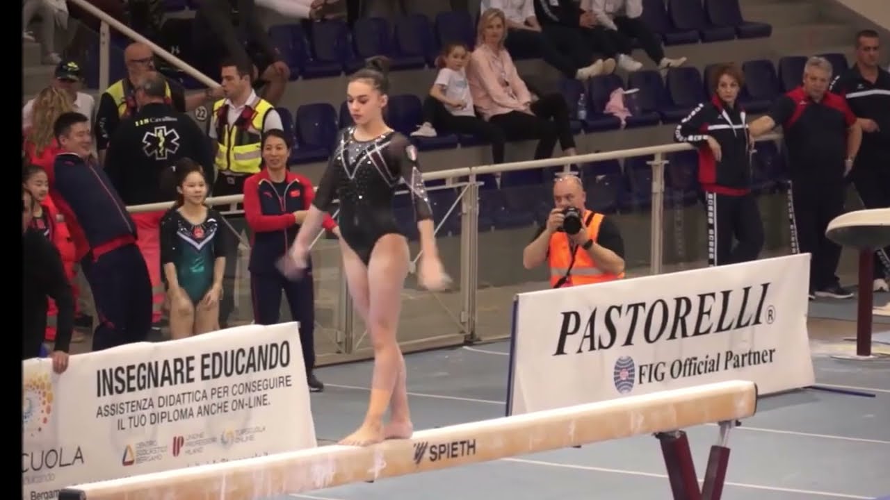 Giorgia Villa. ITA. Beam. 2018 Jr Jesolo Trophy QF/TF/AA. 13.033