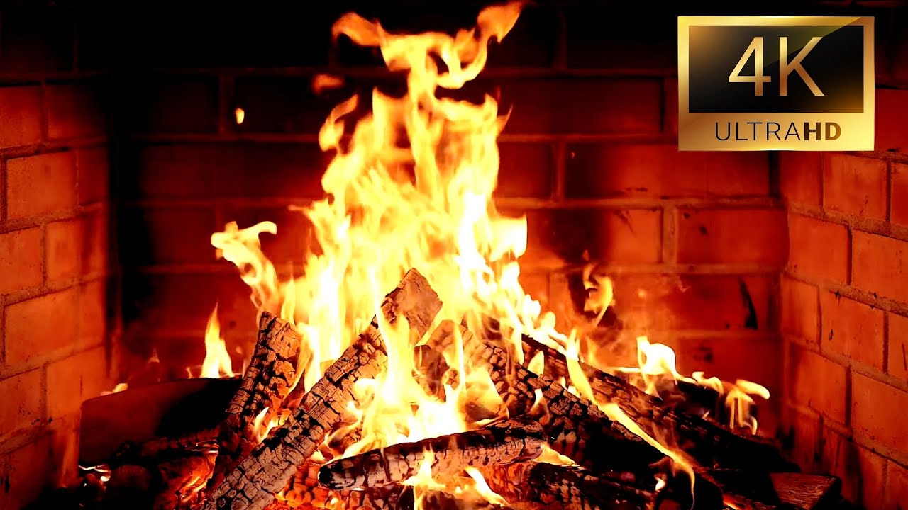 🔥 3 Hours Fireplace Fire 4K | Relaxing Fire Sounds | Sleep, Study & Relax in 4K #cozyfireplace