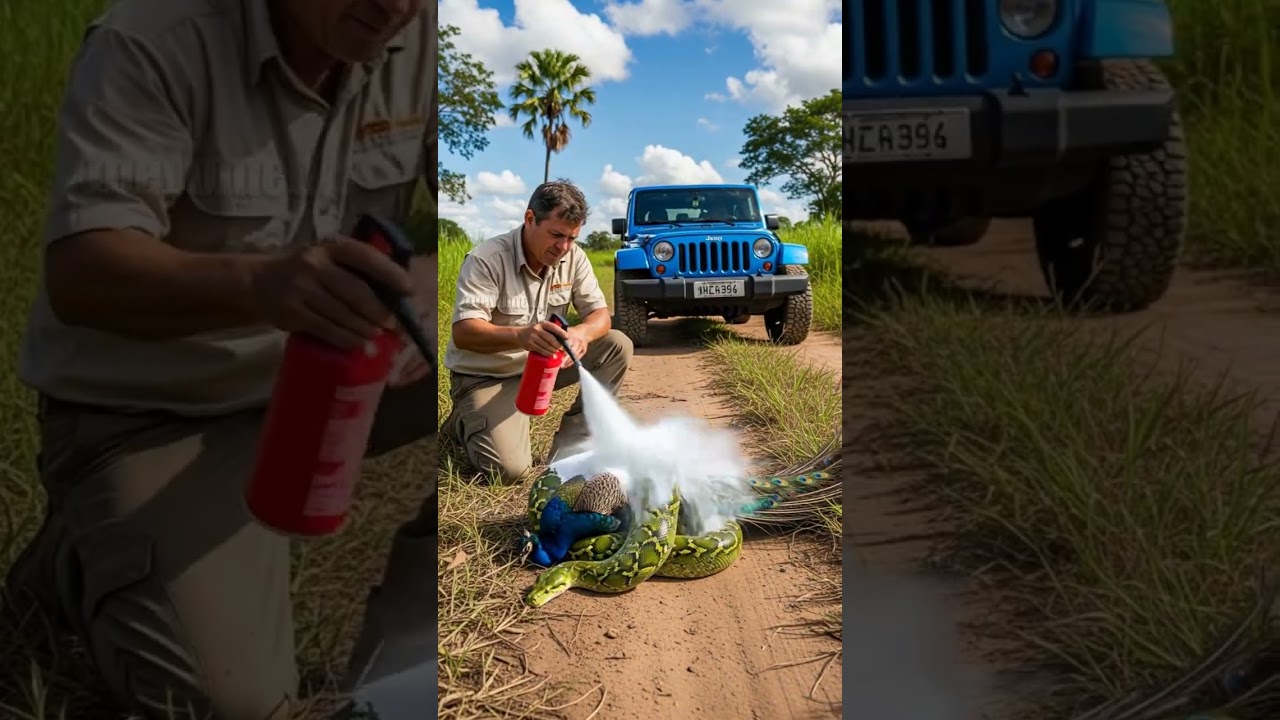 Park Ranger Saves Peacock From Deadly Snake!