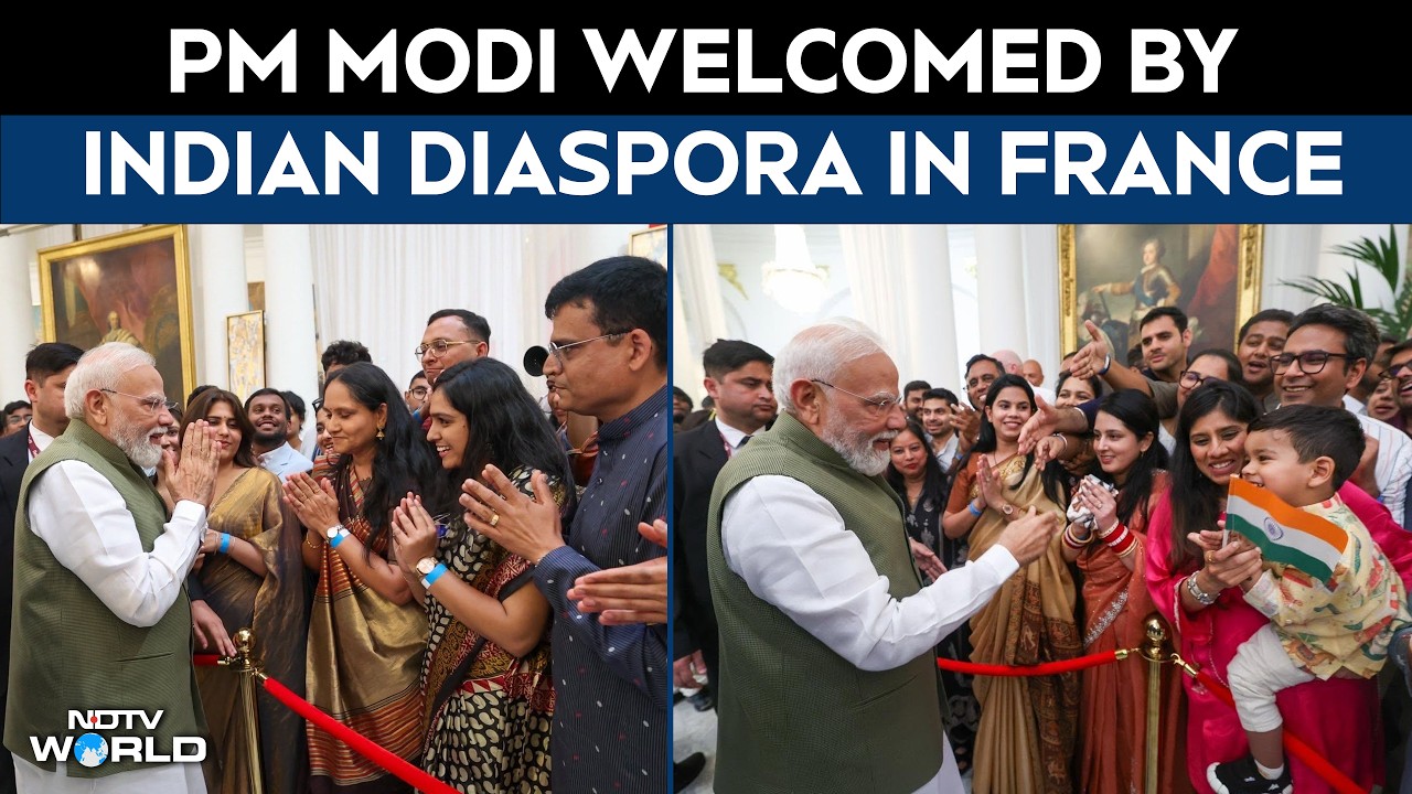 PM Modi France Visit | PM Receives A Warm & Enthusiastic Reception From Indian Diaspora