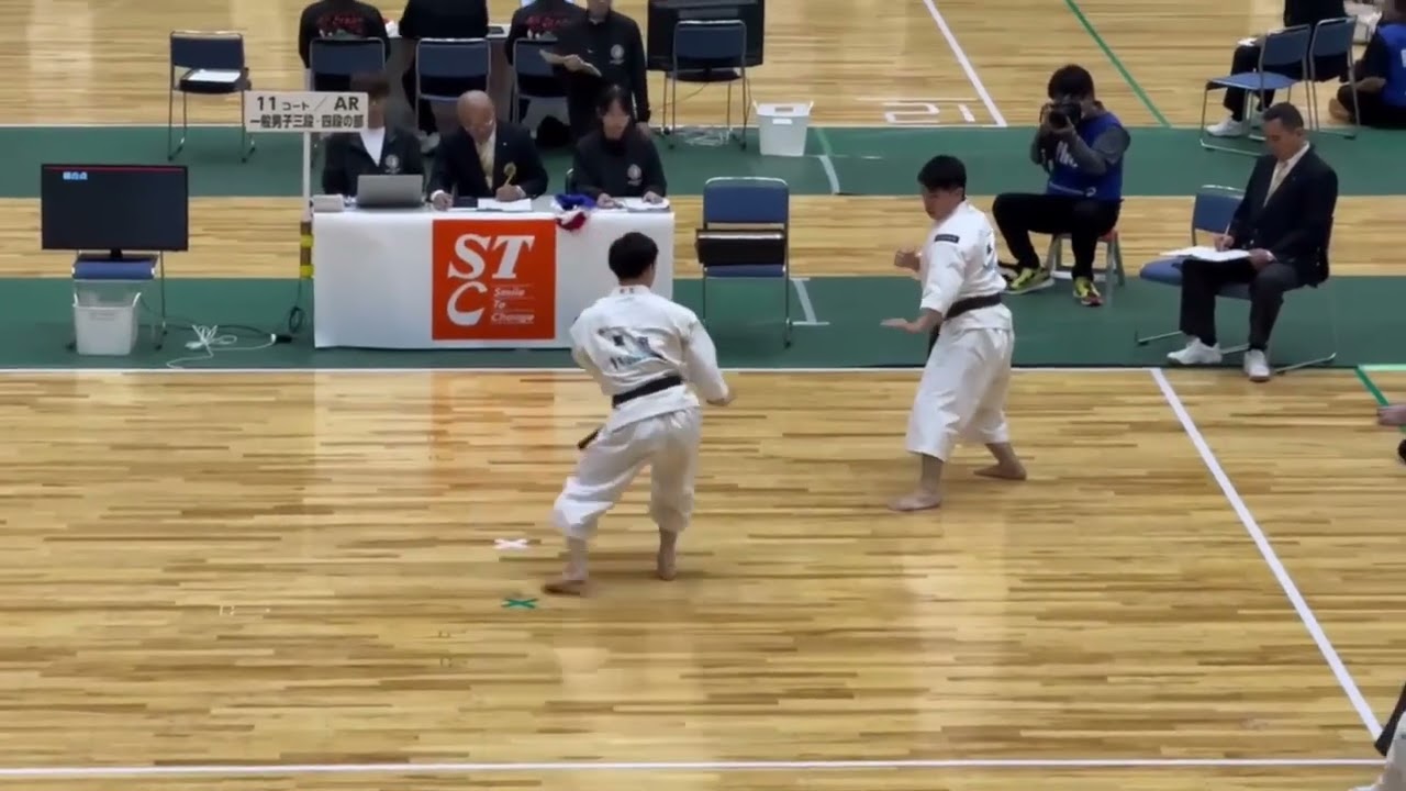 24全国大会 一般男子三段・四段 本選 日本武道館 青木・明治 日光 1位