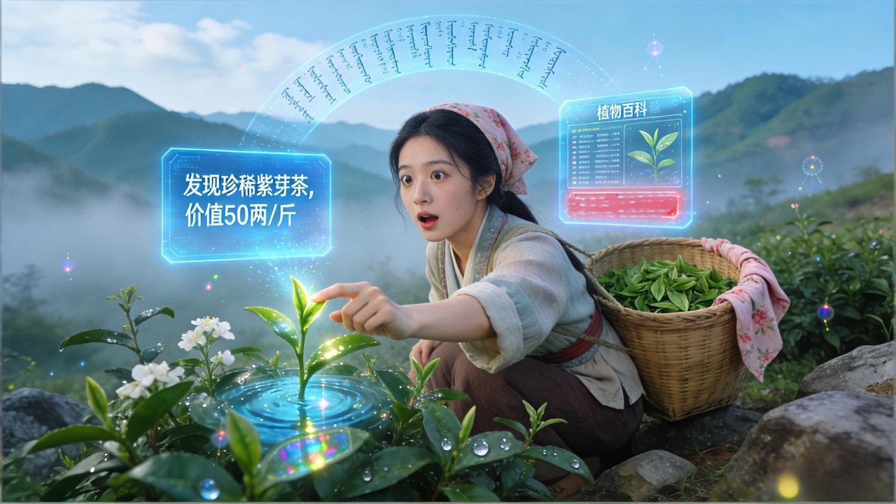 我魂穿窮農女，激活「植物交易系統」？！一片樹葉換五十兩！🍵🌌