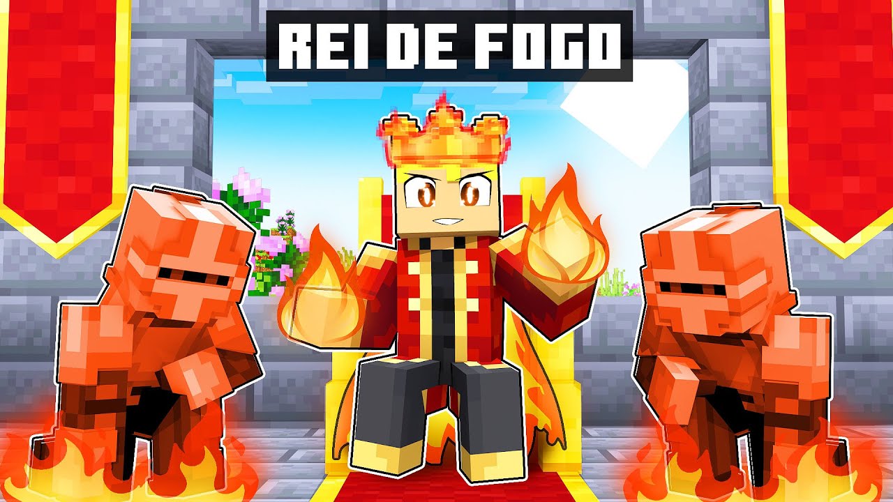 PAULINHU virou o REI DE FOGO no Minecraft