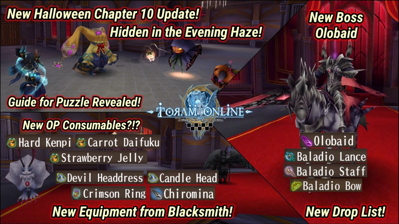 Toram Online - New Halloween Event Chapter 10 Update! Some Walkthrough and New Drop List!