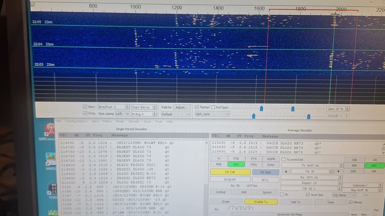HI3/LY3UM Alex in dominican rep. on 23cm moonbounce