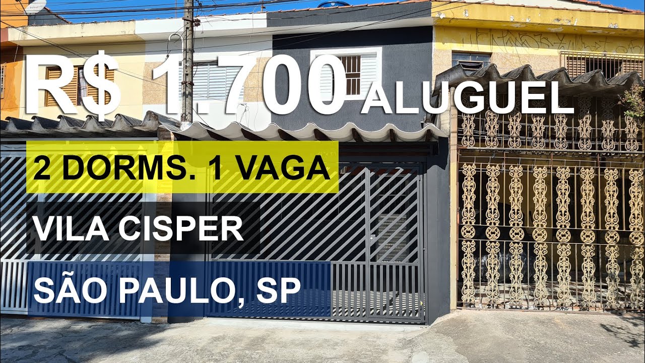 CASA PARA ALUGAR VILA CISPER, SÃO PAULO, SP - 2 DORMS. 1 VAGA