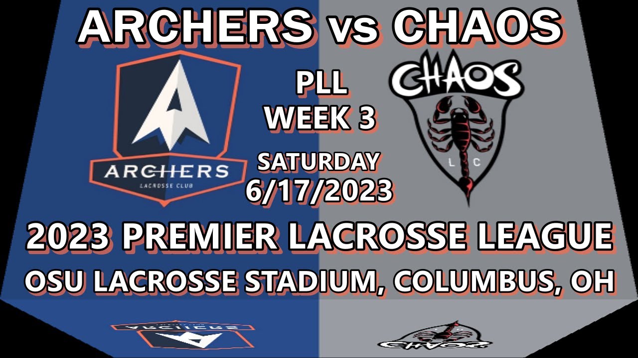 6/17/2023 PLL Chaos vs Archers (Full Game) Premier Lacrosse League #PLLChaos #PLLArchers