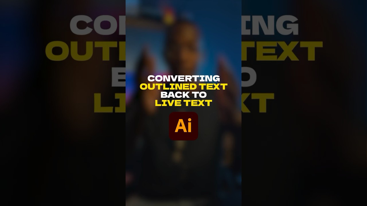 Here&rsquo;s how you can convert outlined text back to editable text in @adobe Illustrator