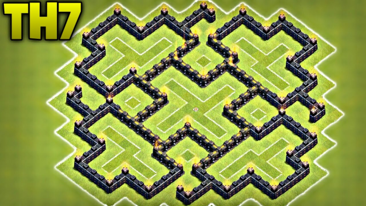 ALDEA DE FARMING | HÍBRIDA | Ayuntamiento 7 | TH7 | Diseño De Aldeas | 2017 | YuniorYT
