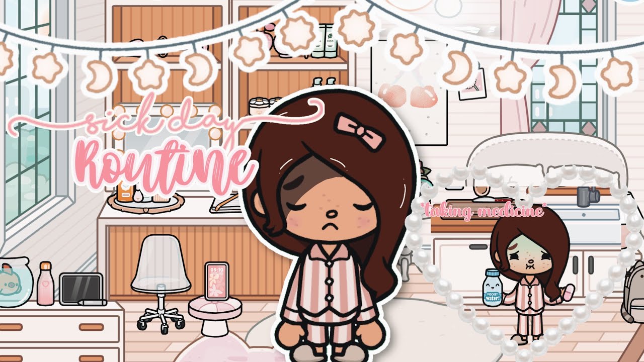 ||🎀✨Sick day routine🤧🎧|| Aesthetic Toca Boca Roleplay 🐚