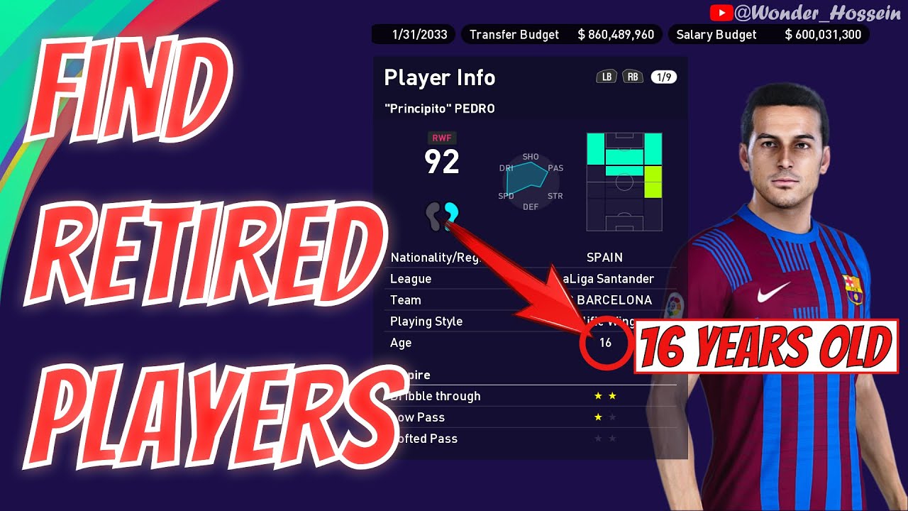 PES 2021 Master League Tips : How To Find Retired Players Who Started Their Careers Again