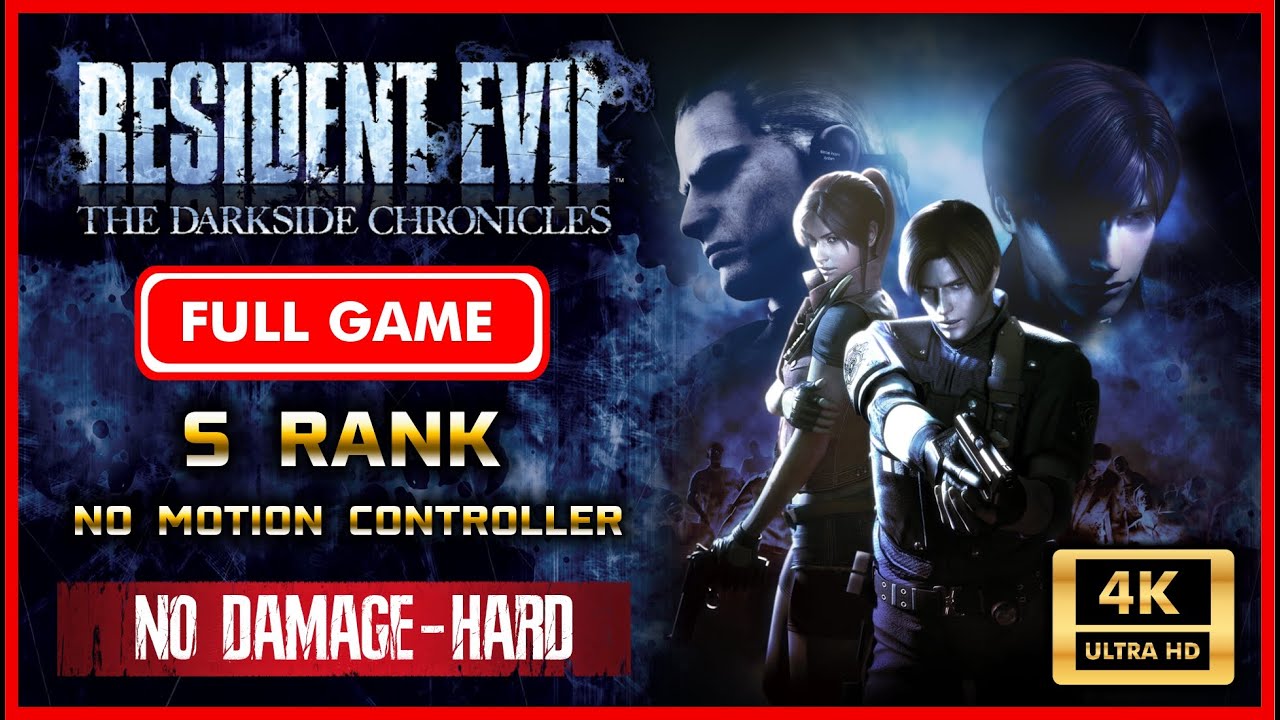 RESIDENT EVIL THE DARKSIDE CHRONICLES Full Game Walkthrough - S Rank - No Damage - Hard