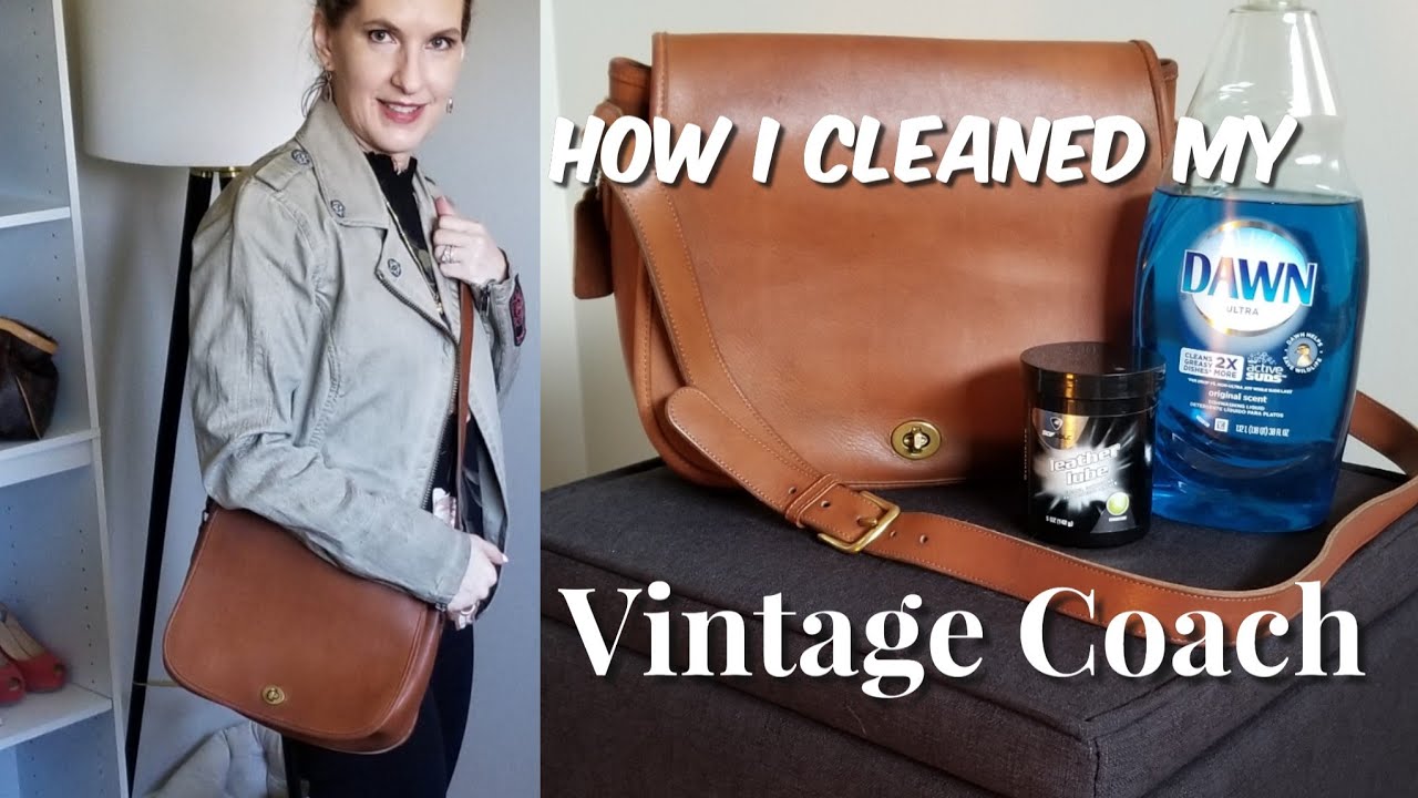 RESTORING MY VINTAGE COACH BAG | Meet Penelope | How I Cleaned My  Bag at Home
