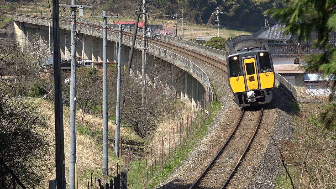 春の智頭急行線 スーパーはくと＆スーパーいなば+普通列車 高速通過集