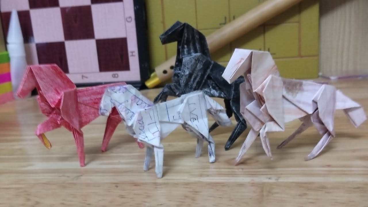 Hướng dẫn gấp origami ngựa nhân năm Bính Ngọ l Horse origami folding instructions