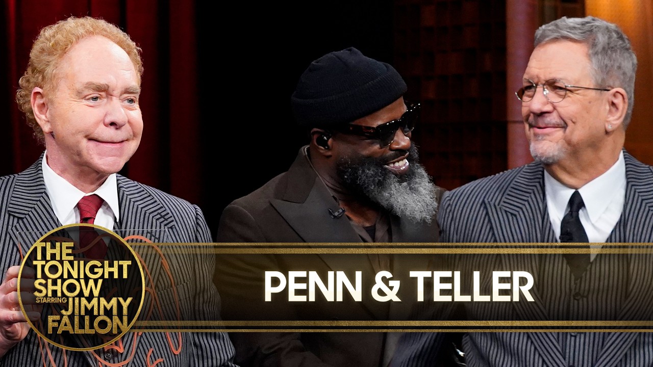 Penn & Teller Magically Put Jimmy's Broken Portrait Back Together | The Tonight Show